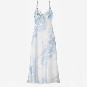 Berksha Light Blue Tie-Dye Slip Dress